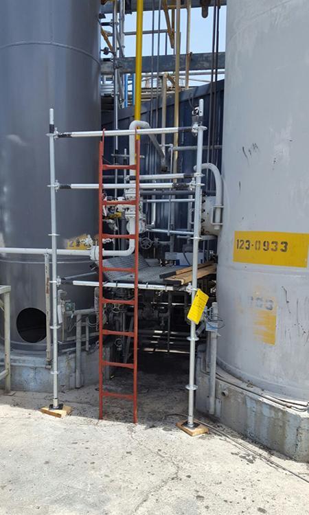 Arbeitsgerüst für Erdölprojekt in Israel